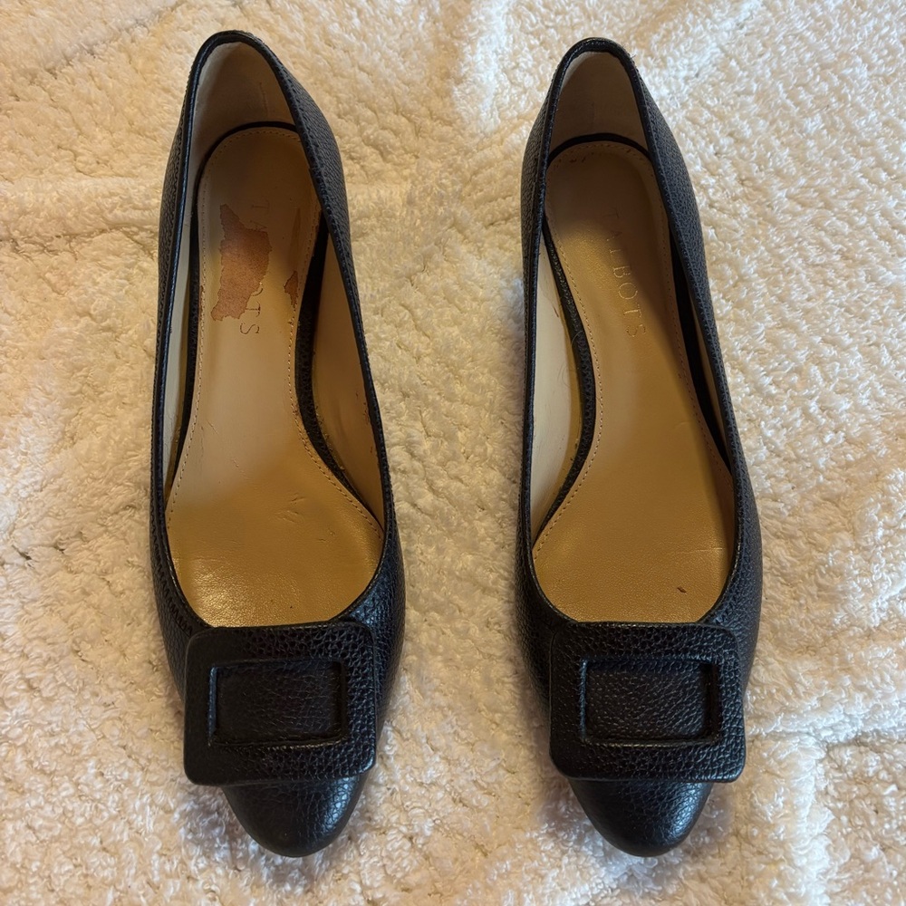 Talbot’s Carlye Buckle Block Heel Pumps